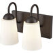 Ivey Lake 2 Light 10 inch Rubbed Bronze Vanity Light Wall Light